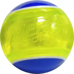 NERF TPR Blaze LED Tennis Ball Dog Toy - Green - 3.25