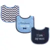 Luvable Friends Baby Boy Cotton Drooler Bibs with Fiber Filling 3pk, Boy Aunt, One Size