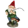 11.14" Resin Fishing Frodo Gnome Red/Green/Blue - Exhart