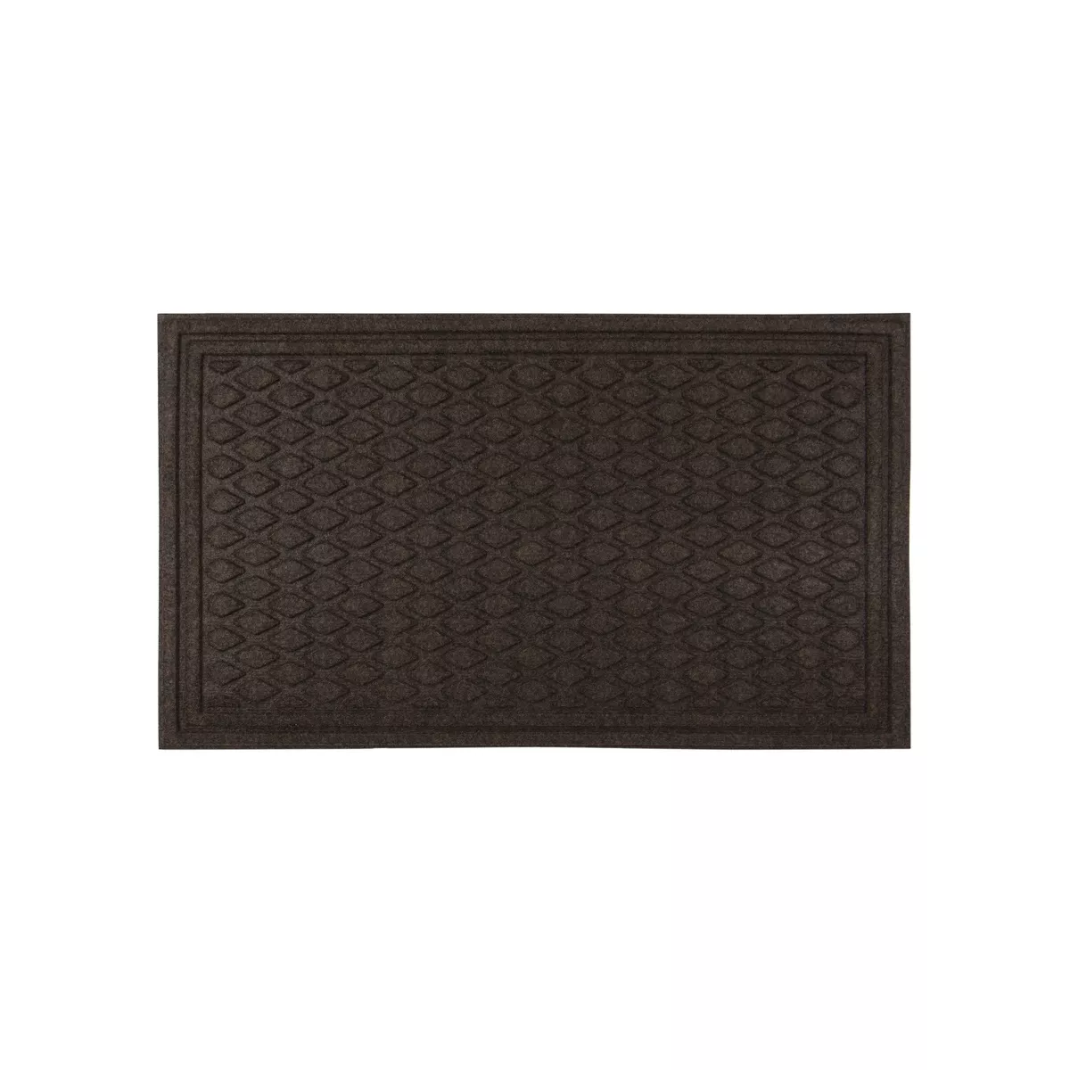 1'6"X2'6" Diamond Tufted Door Mat Dark Brown - Apache Mills
