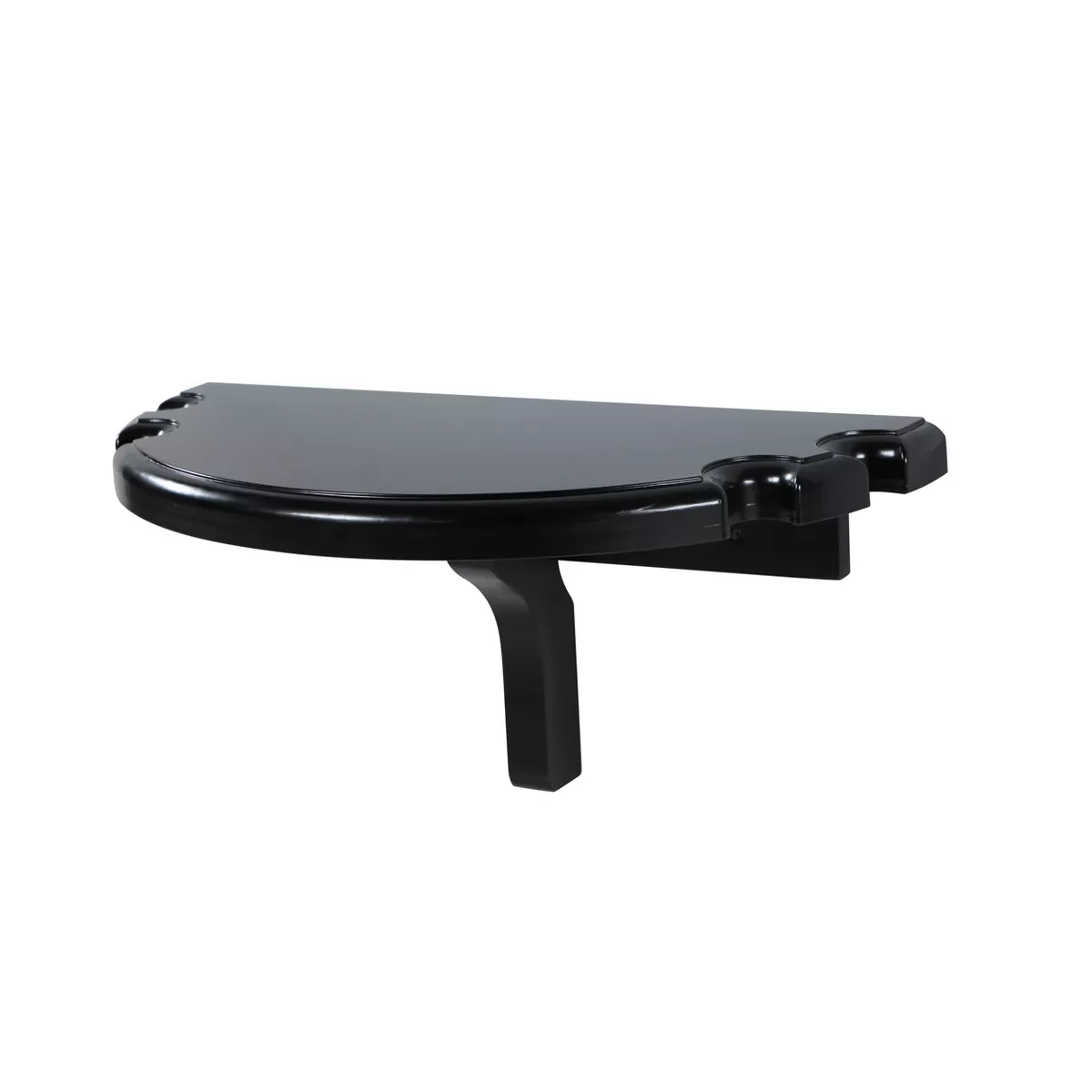 Hathaway Wall-Mounted Pub Table with Pool Cue Rests - Black