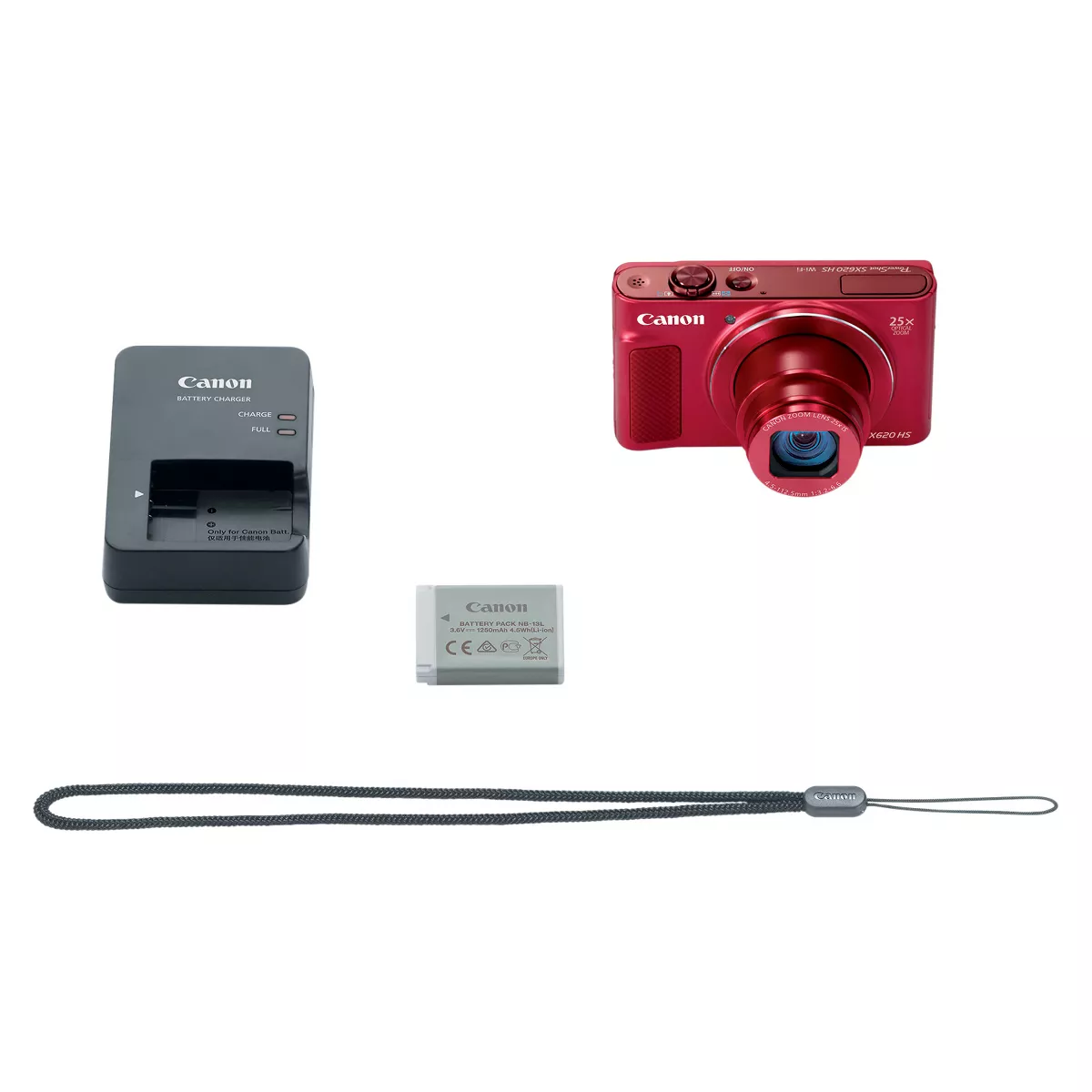 Canon PowerShot SX620 HS Camera - Red (1073C001)