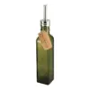 Grant Howard Pro Series 8 Ounce Home Kitchen Glass Oil Vinegar Cruet Bottle for Salad Dressing and Dish Soap, Green and Silver