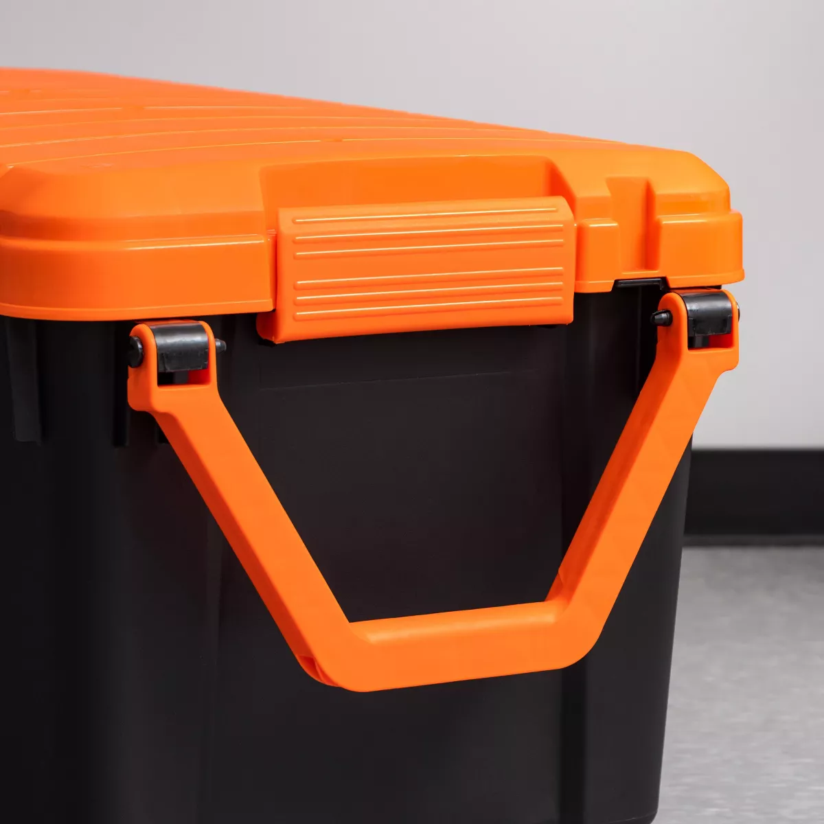 IRIS 2pk 169qt Store-It-All Rolling Storage Tote with Handle Black
