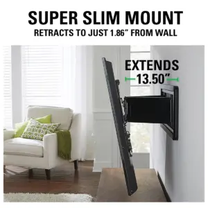 Sanus VLF613-B1 Super Slim Full Motion TV Mount for 40