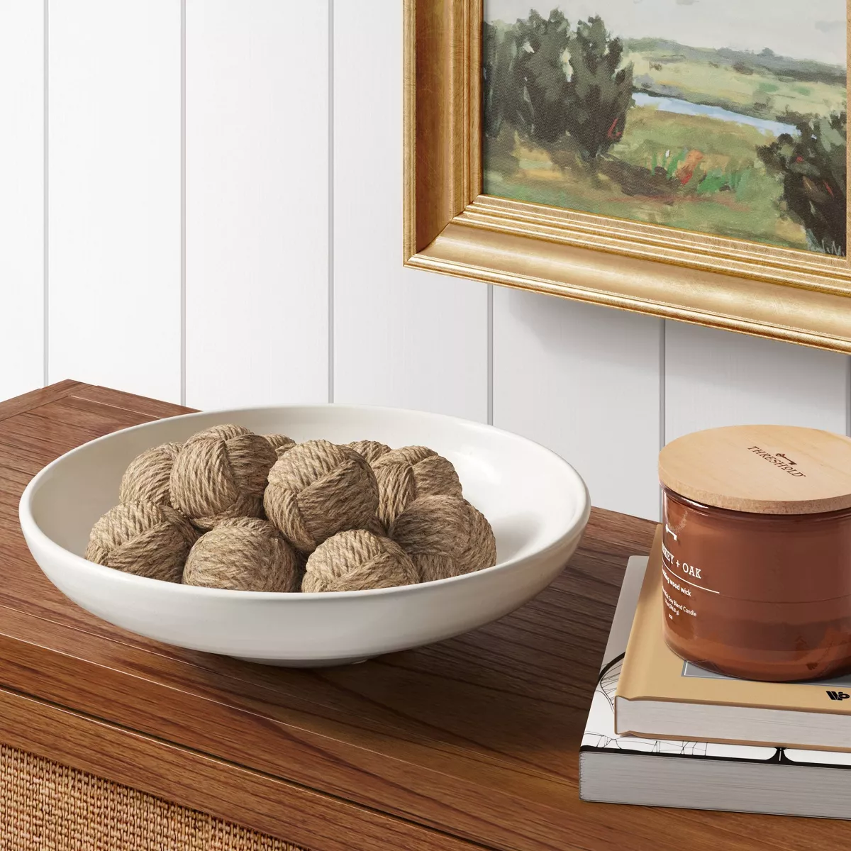 6pc Decorative Jute Ball Filler Natural - Threshold™