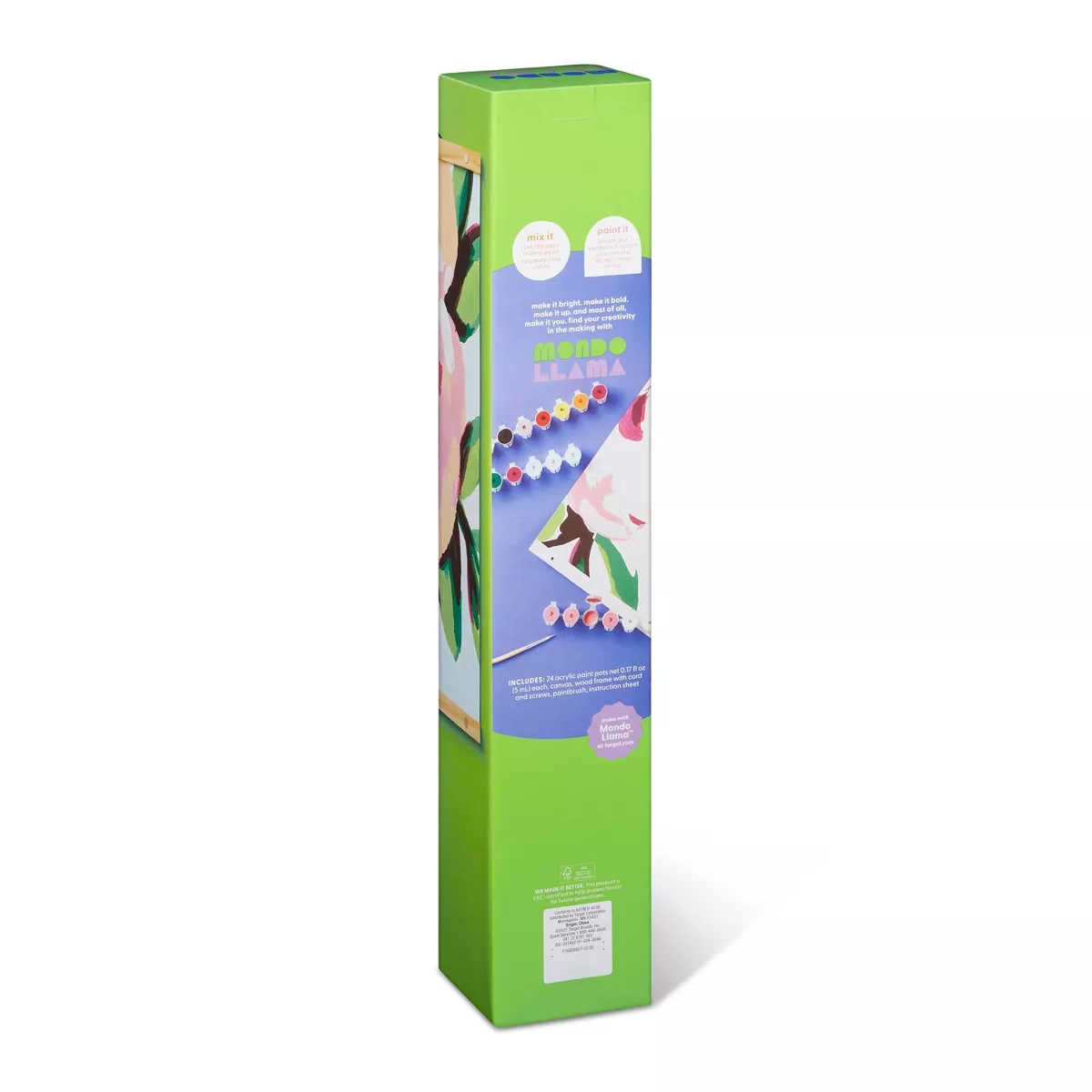 Paint-By-Number Canvas Kit Floral - Mondo Llama™