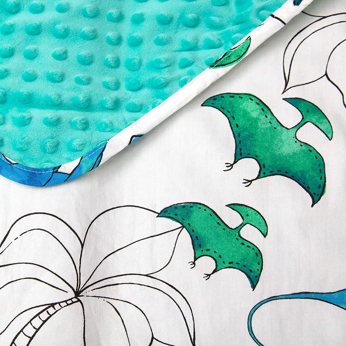 JumpOff Jo Toddler Nap Mat - Children's Sleeping Bag with Removable Pillow for Preschool, Daycare, and Sleepovers - 43 x 21 Inches - Tiny Dinosaurs
