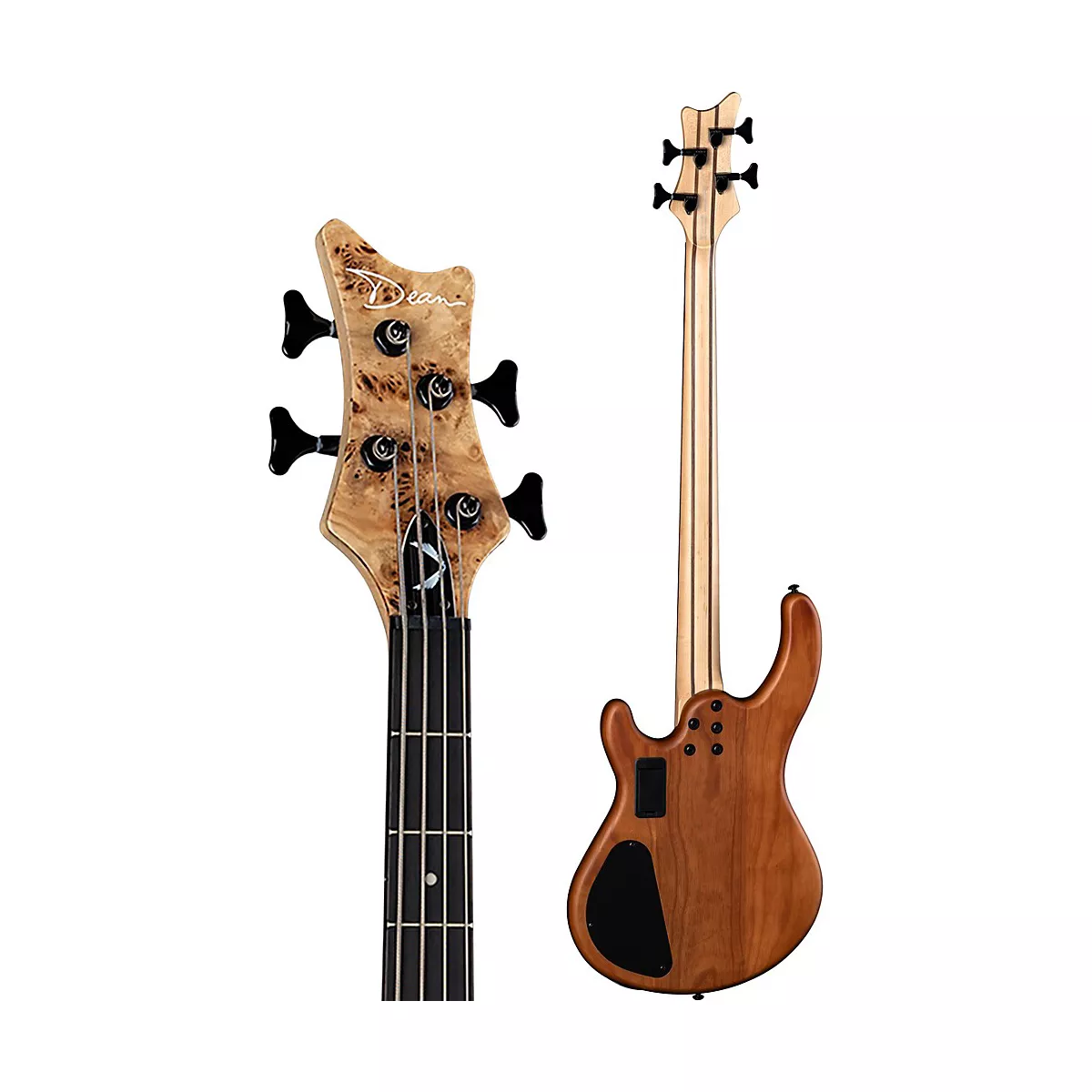 Dean Edge Pro Select Burled Poplar Electric Bass Satin Natural