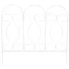 Sunnydaze Outdoor Lawn and Garden Metal Traditional Style Decorative Border Fence Panel Set - 10' - White - 5pk
