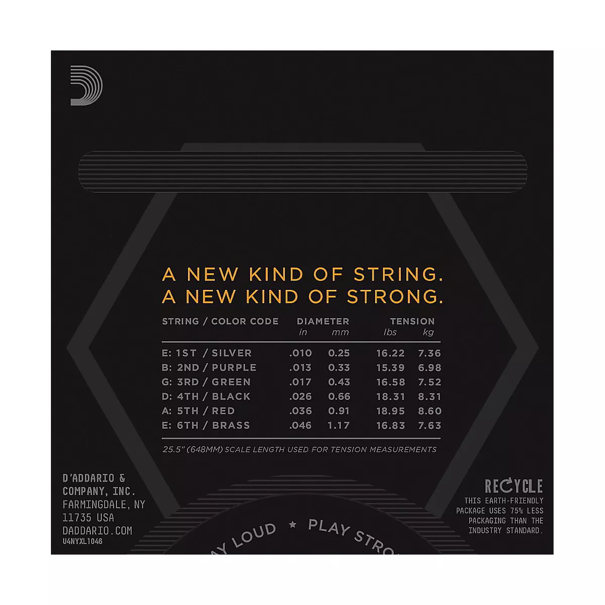 D'Addario NYXL1046 Light Electric Guitar Strings