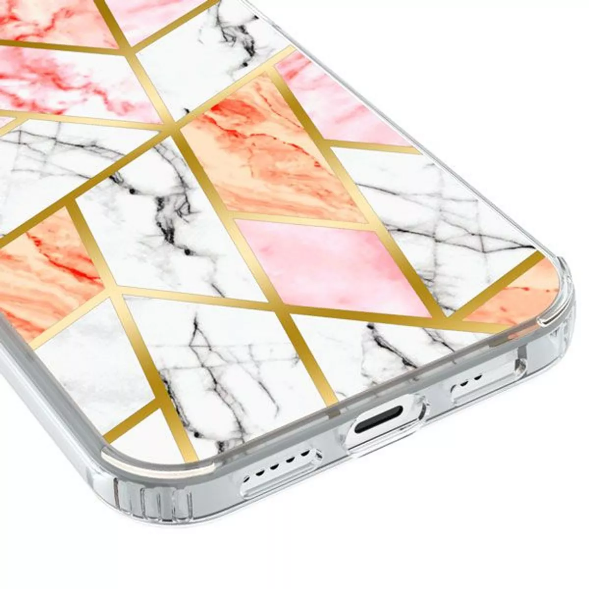 Fusion Protector Marbling Hard Hybrid Electroplated TPU Case For Apple iPhone 12 Mini (5.4