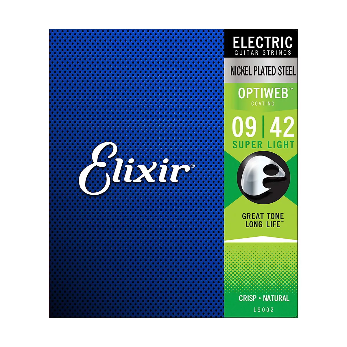 Elixir Electric Guitar Strings with OPTIWEB Coating, Super Light (.009-.042)
