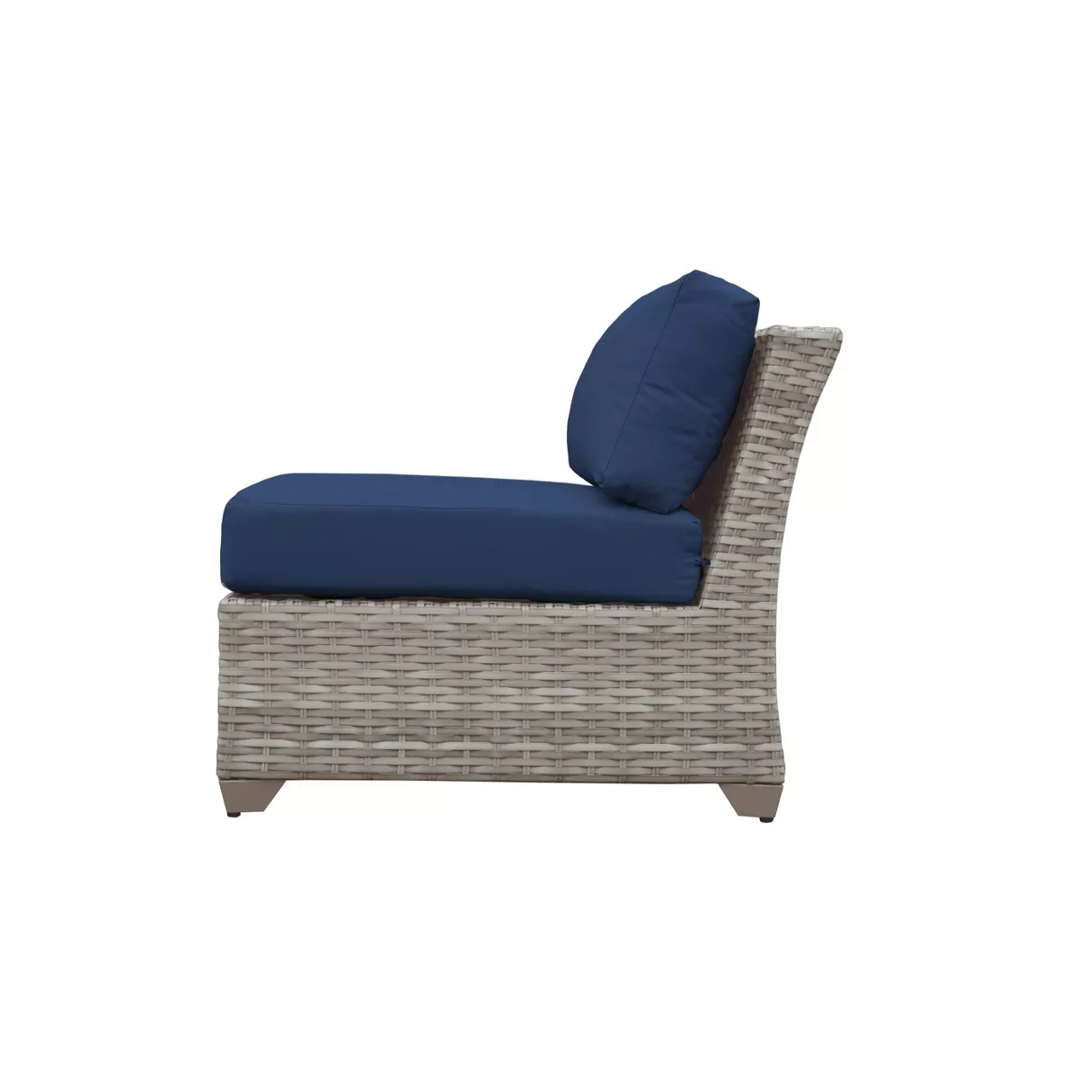 Fairmont 8pc Patio Sectional Seating Set with Club Chairs & Cushions - Navy - TK Classics