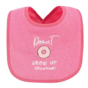 Hudson Baby Infant Girl Cotton Terry Drooler Bibs with Fiber Filling 10pk, Food Girl, One Size