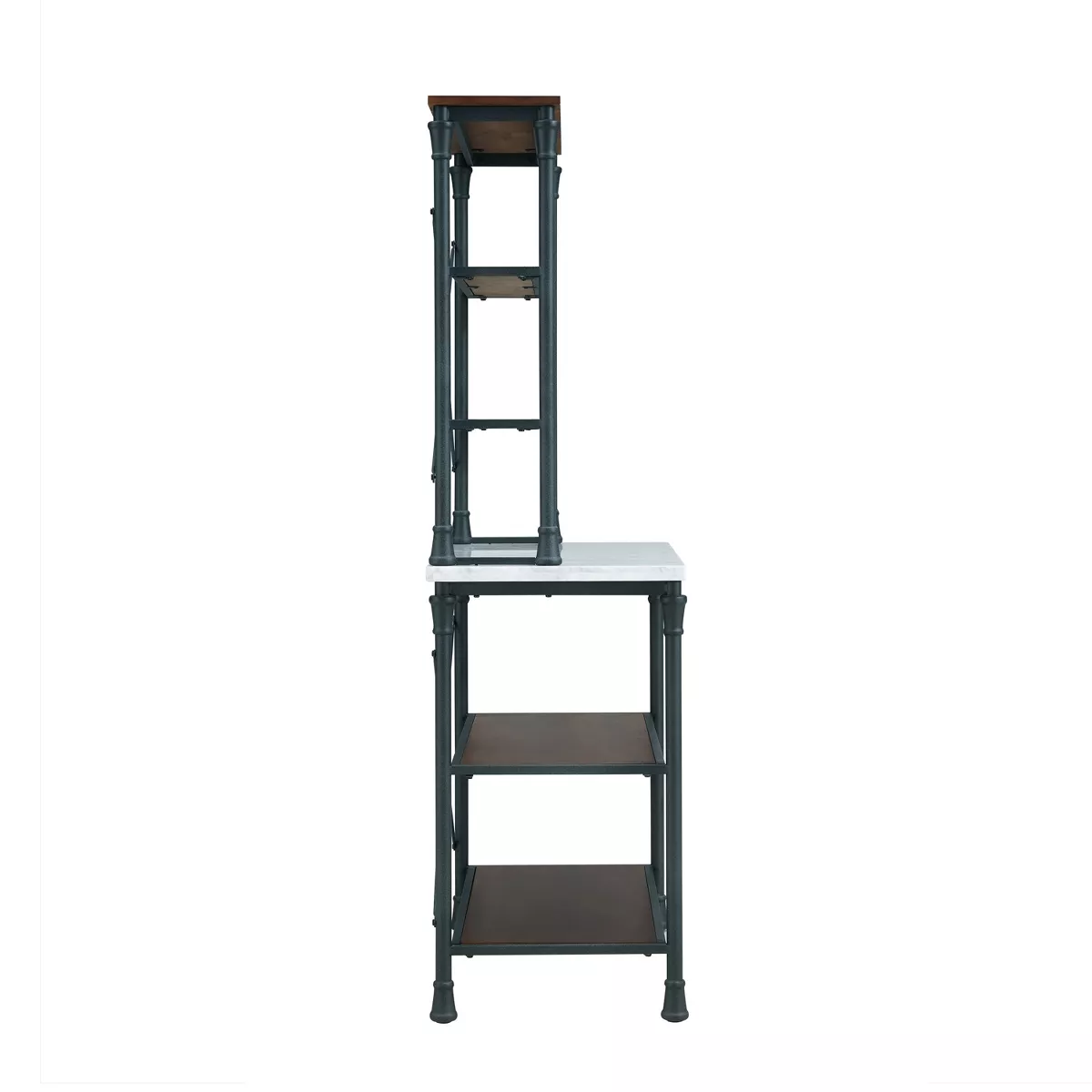 Wright Bakers Rack Rustic Gray With Dark Distressed Pine - Aiden Lane