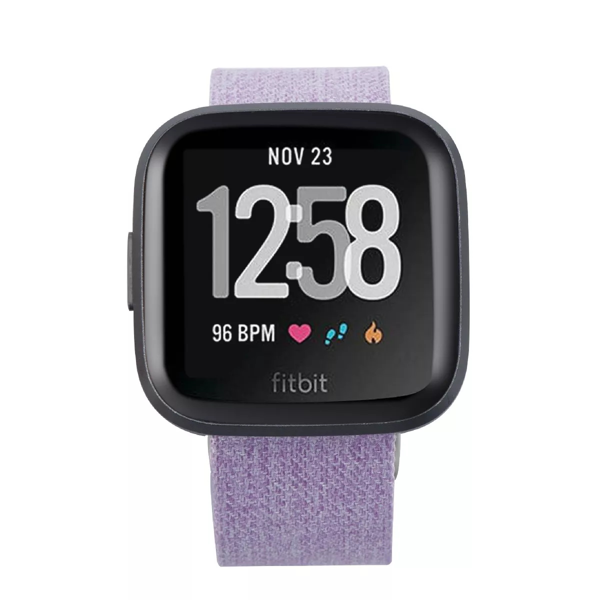 Insten Canvas Woven Fabric Band for Fitbit Versa 2 / 1 / Lite / SE, Replacement Strap, Lavender Purple