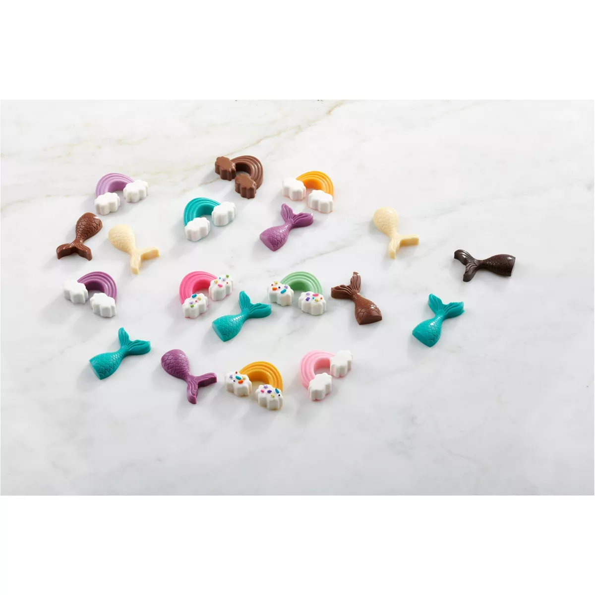 Trudeau 2pk Rainbow Chocolate Molds Fuchsia