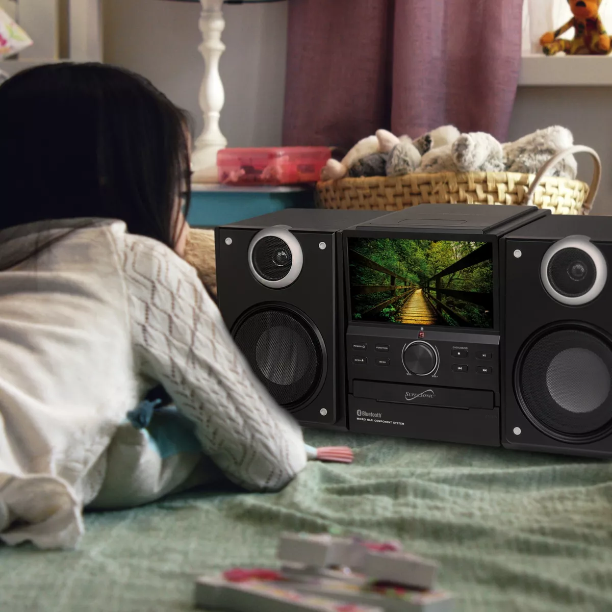 Supersonic Hi-Fi Audio Micro System with Bluetooth, DVD Player and TV Tuner