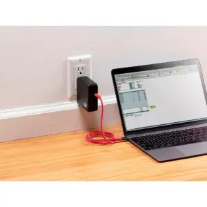Monoprice Durable USB 2.0 Type-C Charge and Sync Kevlar Reinforced Nylon-Braid Cable - 10 Feet - Red | 5A/100W, Aluminum Connectors - AtlasFlex Series