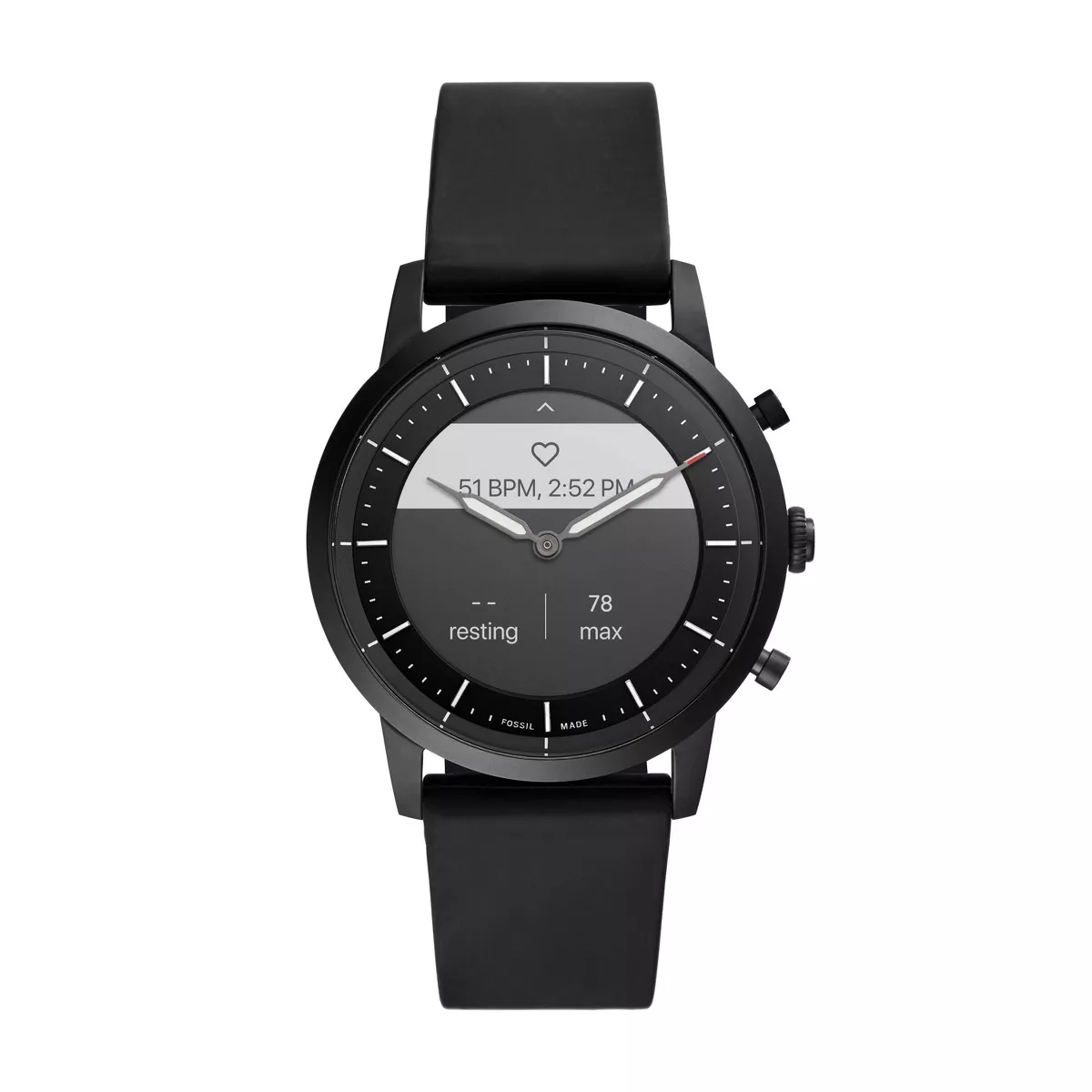 Fossil Hybrid Smartwatch HR Collider 42mm - Black with Black Silicone
