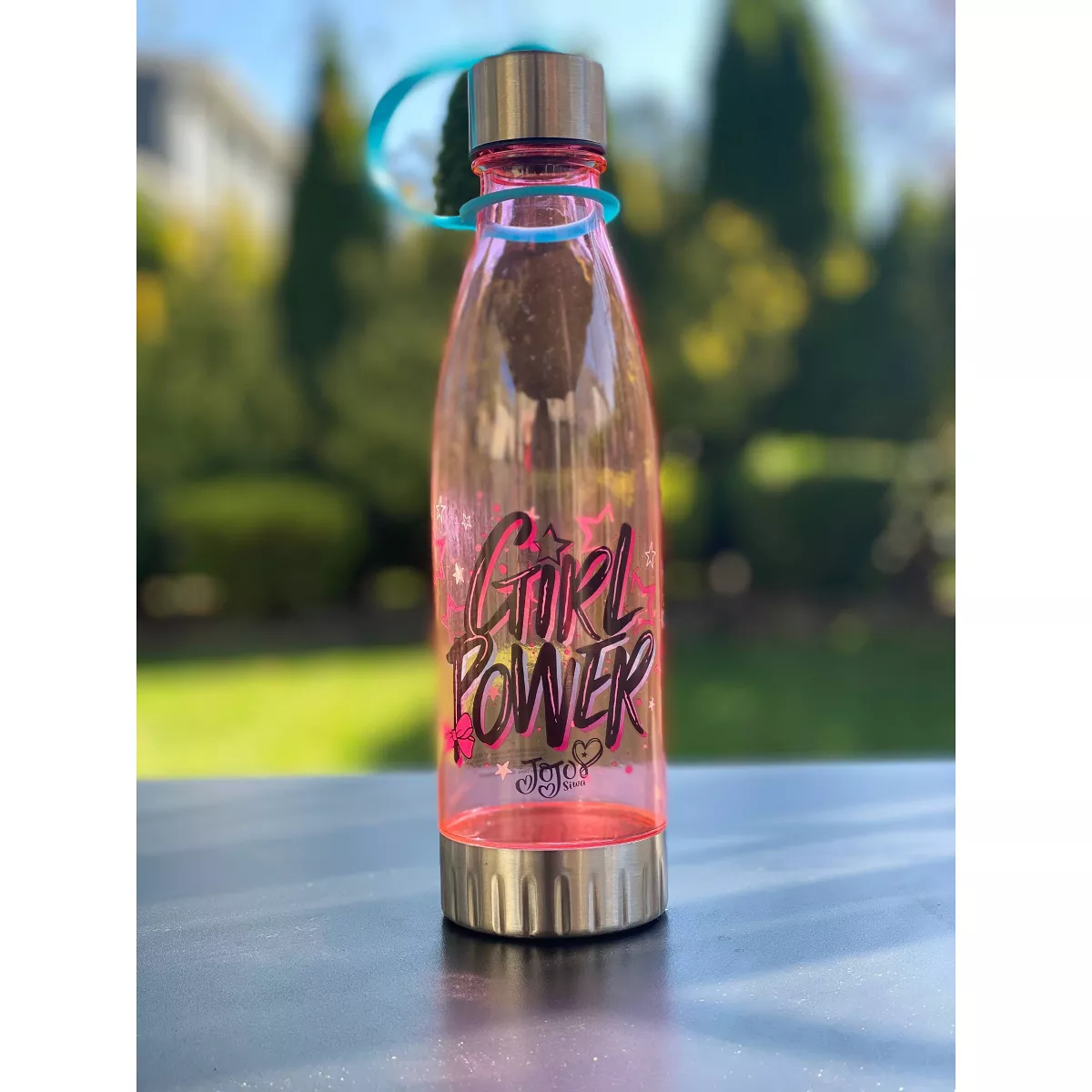 JoJo Siwa 20oz Plastic Tritan Water Bottle - Silver Buffalo