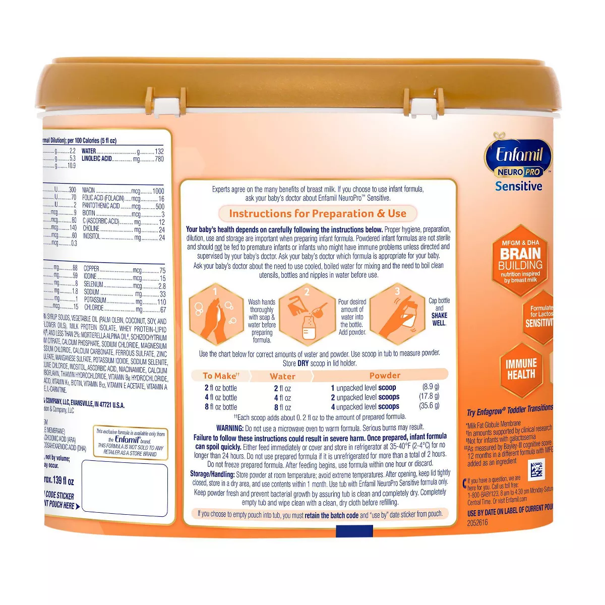 Enfamil NeuroPro Sensitive Non-GMO Infant Formula Powder - 19.5oz