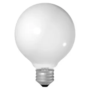 General Electric 40w 4pk G25 Incandescent Light Bulb White