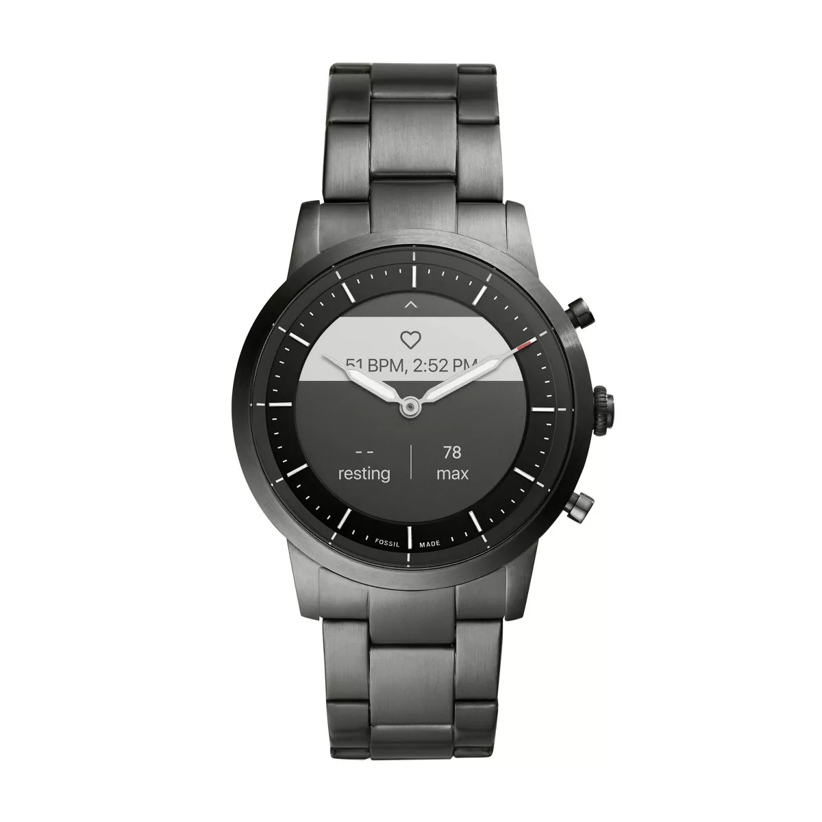 Fossil Hybrid Smartwatch HR Collider 42mm - Smoke Stainless Steel