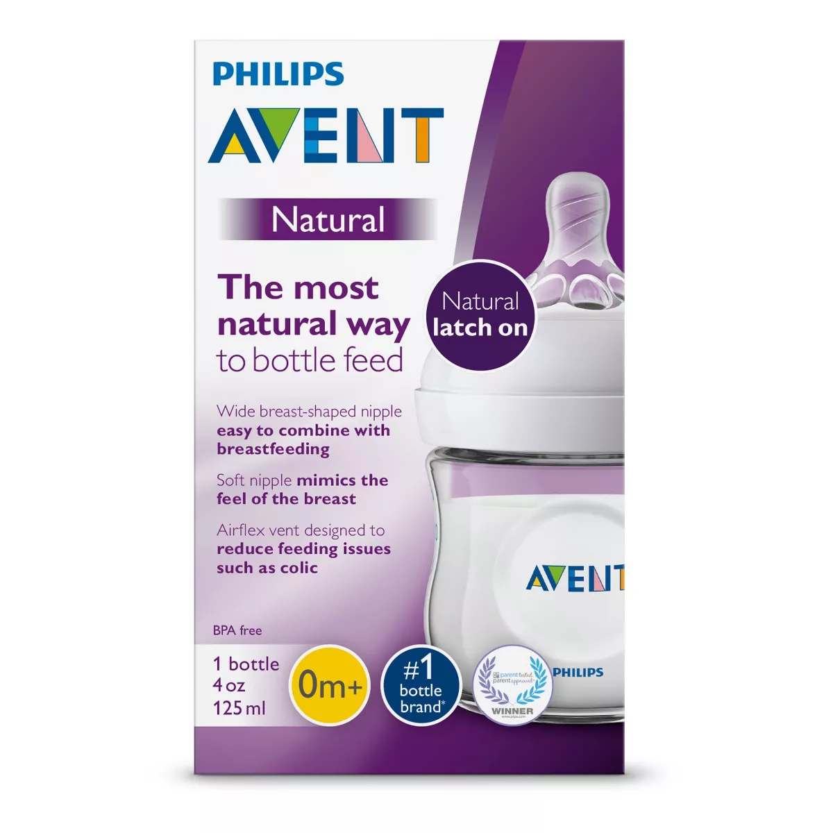 Philips Avent Natural Baby Bottle - Clear - 4oz