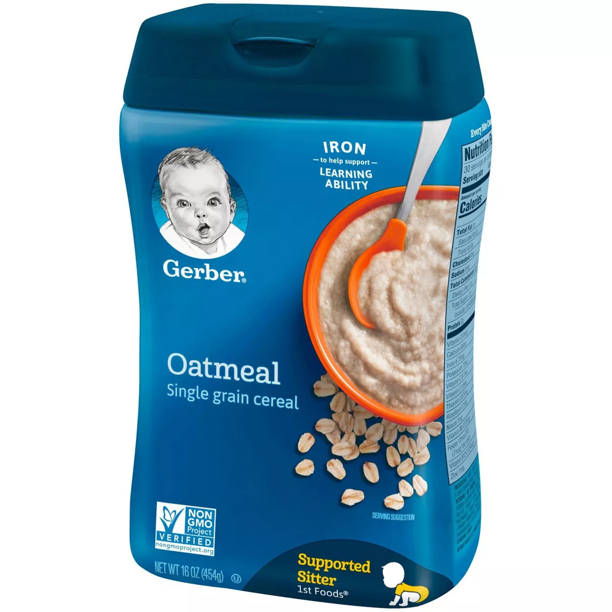 Gerber Single Grain Oatmeal Baby Cereal - 16oz