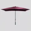 10' x 6' Rectangular Patio Umbrella Merlot - Black Pole - Threshold™