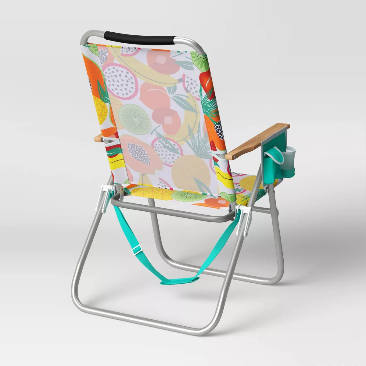 High & Wide Fruit Pattern Beach Chair - Sun Squad™