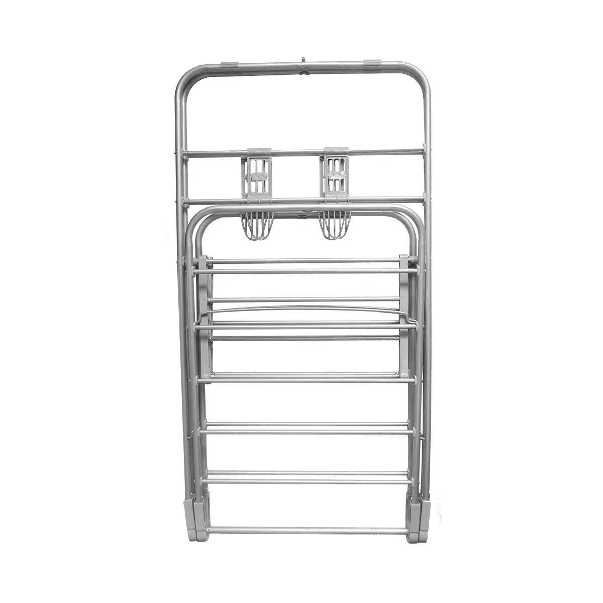 Sunbeam Folding and Collapsible Indoor and Outdoors Clothes Drying Rack, Silver