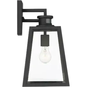 John Timberland Modern Industrial Outdoor Wall Light Fixture Black 14 3/4
