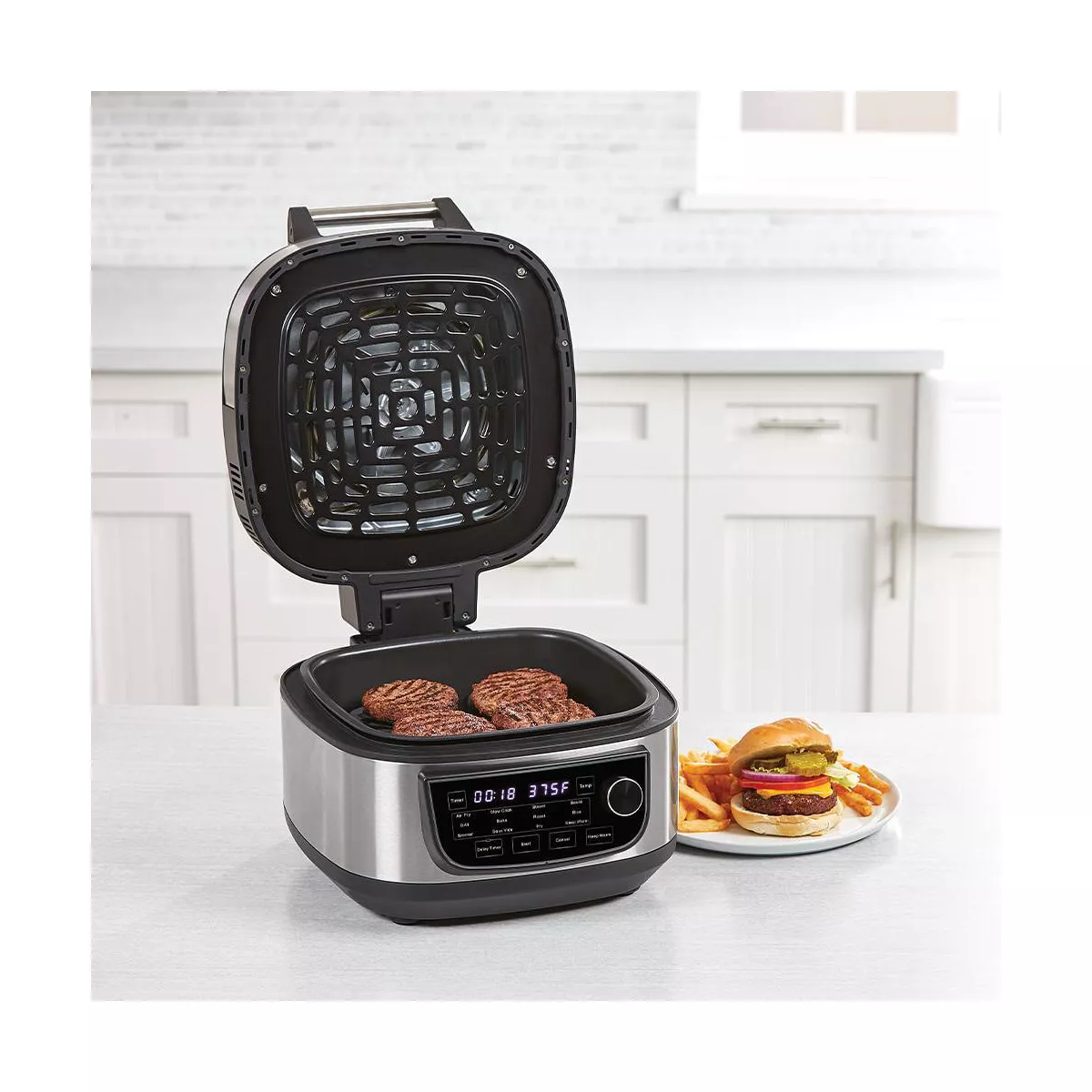 PowerXL Grill Air Fryer Combo - Silver
