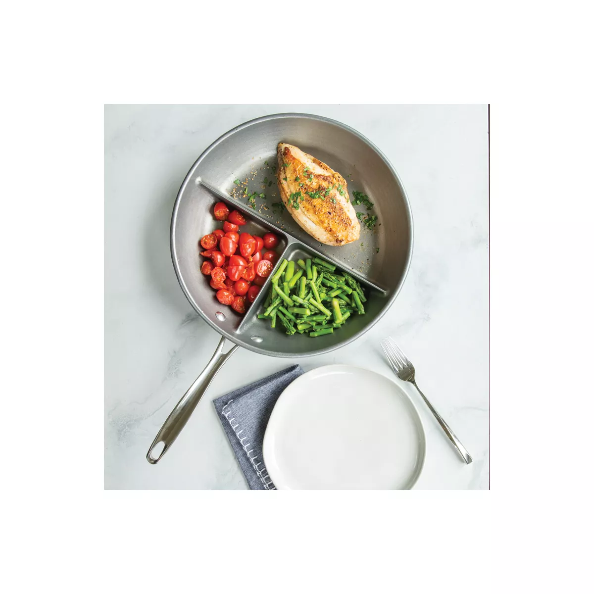 Nordic Ware 3-N-1 Divided Saute Pan