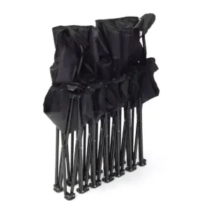Creative Outdoor Distributor 6-Person Folding Chair - Black