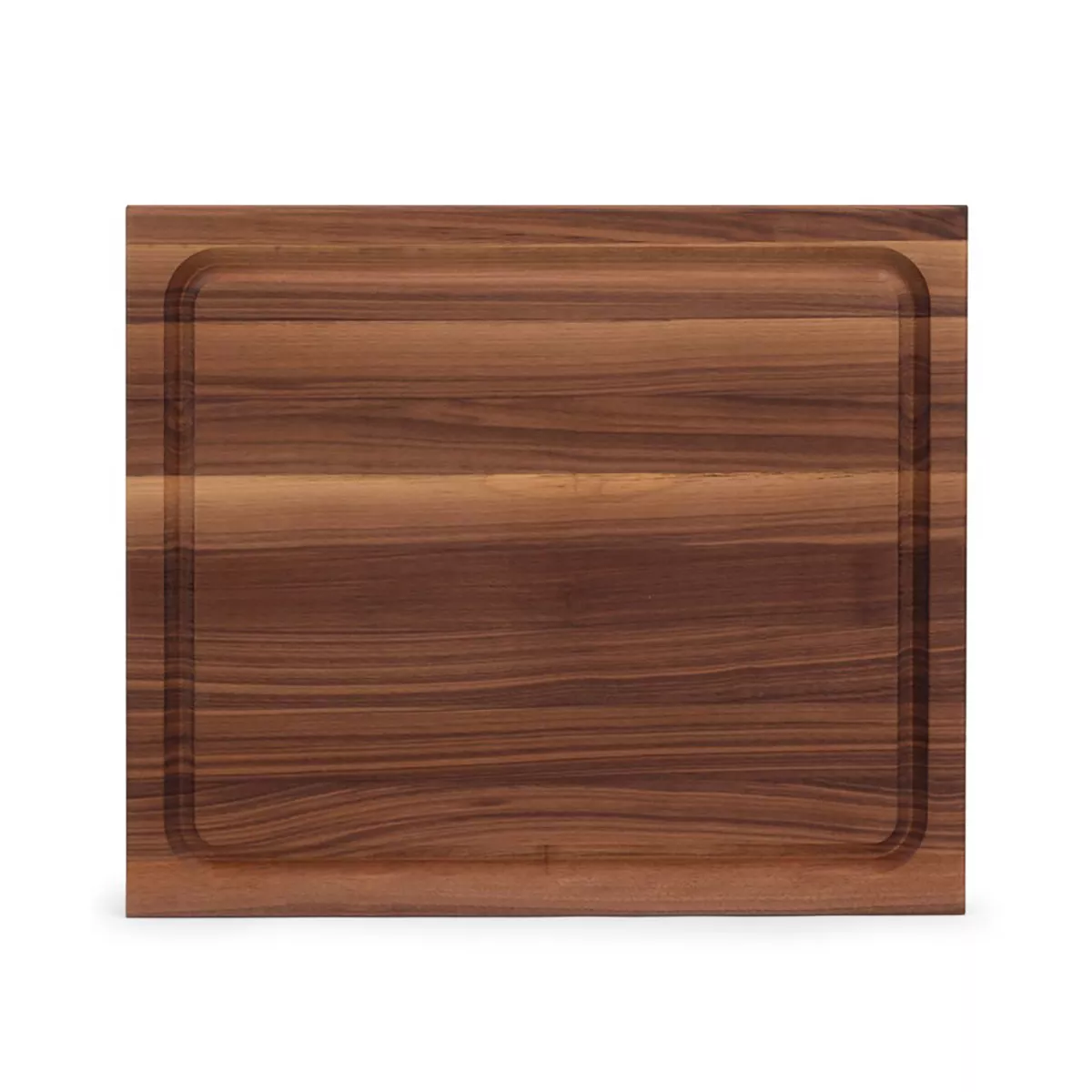 John Boos Reversible 21 Inch Wide 1.5 Inch Thick Au Jus Carving Cutting Board with Deep Juice Groove, 17 x 21 x 1.5 Inches, Walnut
