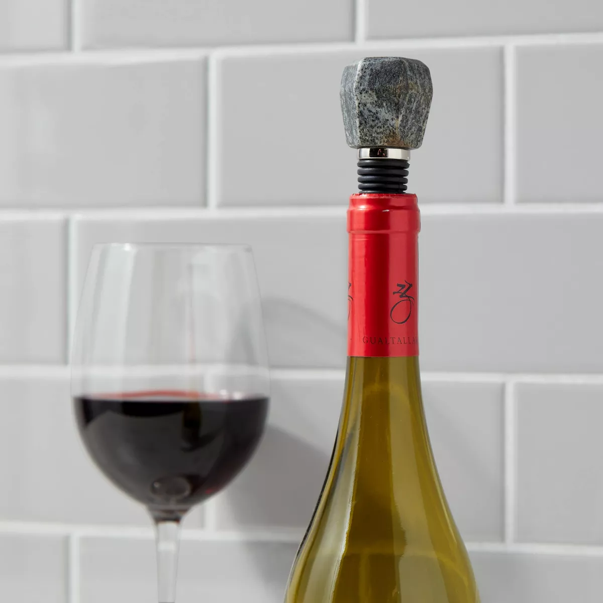 Bottle Stopper Marble Silver - Threshold™