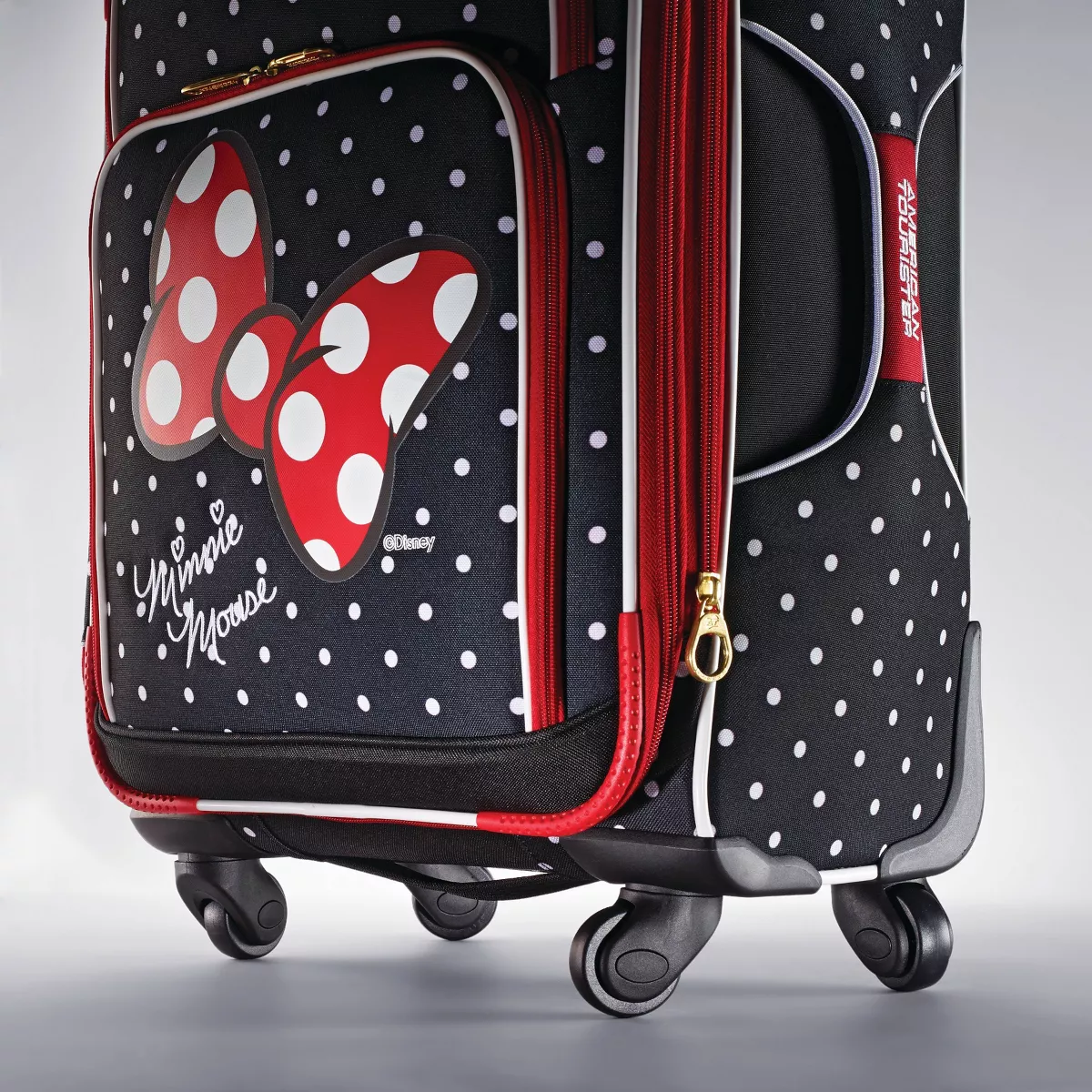 American Tourister 21'' Minnie Mouse Red Bow Softside Spinner Suitcase