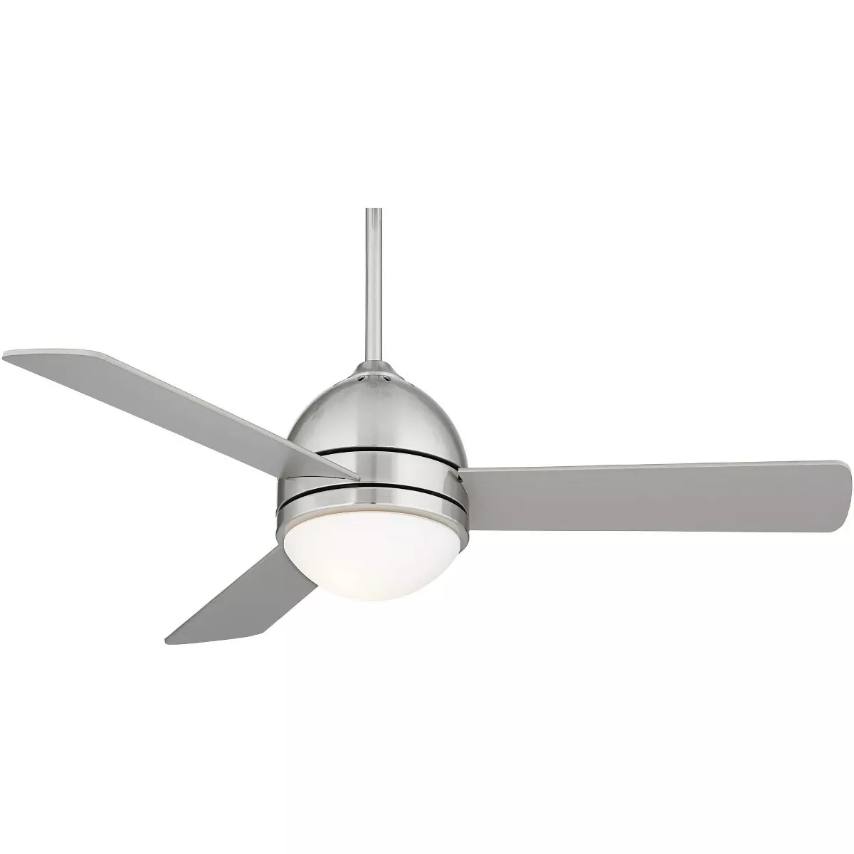 44" Casa Vieja Modern Ceiling Fan with Light LED Brushed Nickel Opal Frosted Glass for Living Room Kitchen Bedroom Dining