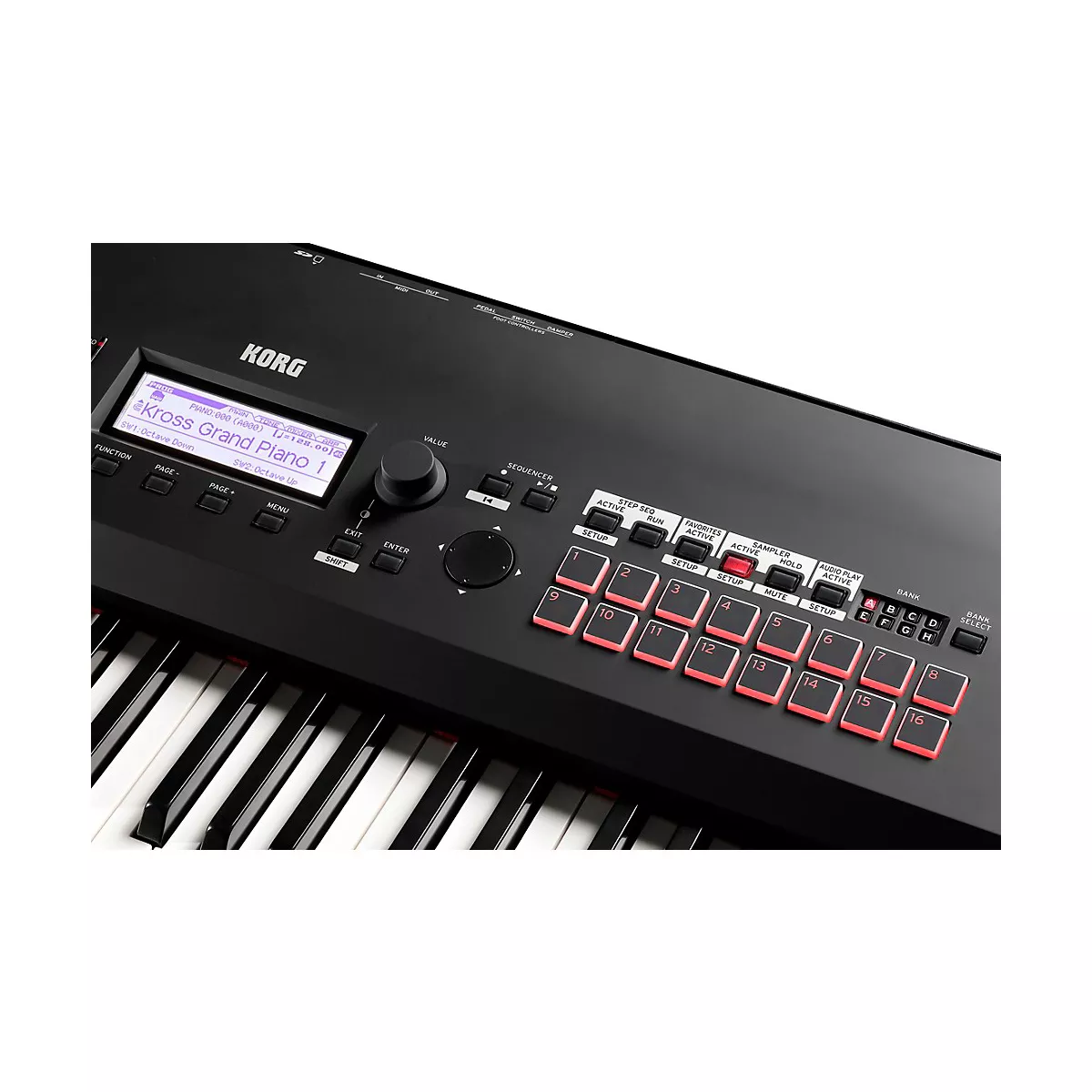 Korg Kross 2 88-Key Performance Synth/Workstation with Added PCM and Sounds in Matte Black