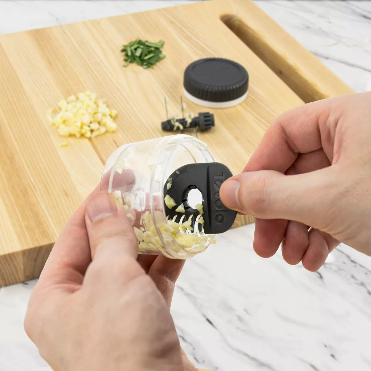 Tovolo Twist and Chop Mini Mincer Charcoal