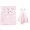 Hudson Baby Infant Girl Plush Blanket with Security Blanket, Star Girl, One Size