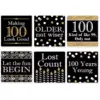 Big Dot of Happiness Adult 100th Birthday - Gold - Funny Birthday Party Decorations - Drink Coasters - Set of 6