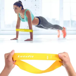 Letsfit Resistance Bands Resistance Exercise Bands for Home Fitness Stretching, Strength Training, Pilates Flex Bands and Home Workouts 12