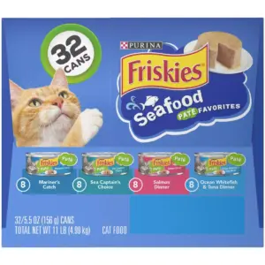 Purina Friskies Paté Wet Cat Food Seafood Favorites - 5.5oz/32ct Variety Pack