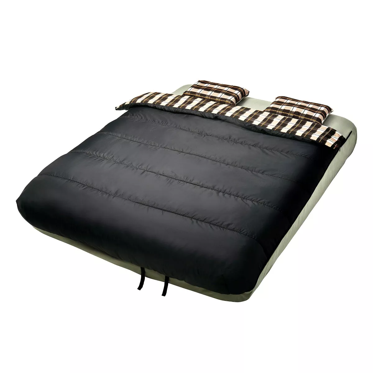 Insta-Bed Raised 19 Inch Queen Air Mattress w/ Built In Pump & Camping Bedding