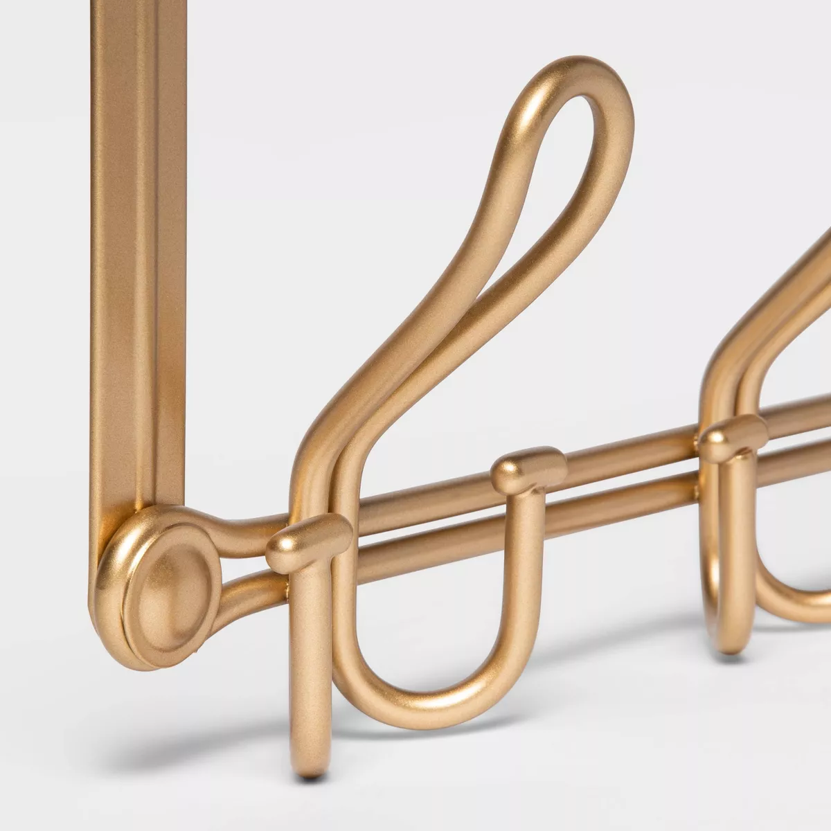 Over the Door Double Prong Wire Hook Rail Brushed Brass - Threshold™
